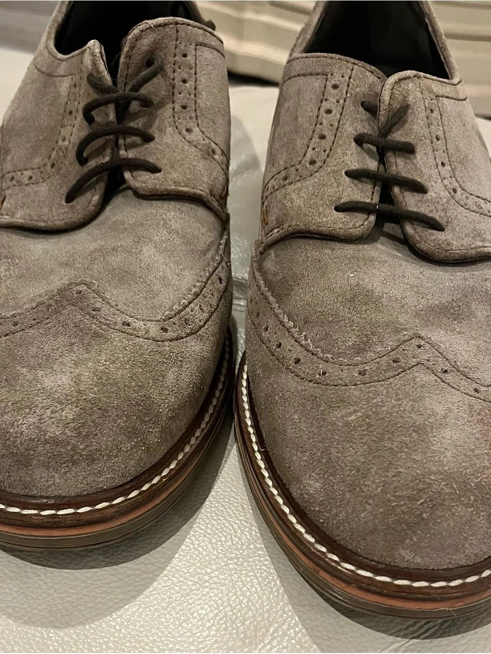 Mephisto Men's Suede Leather Wing-Top Oxfords Excellent 10.5 US / 10 EUR